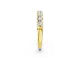 Yellow gold Round Diamond Half-Eternity Prong Set Band_4