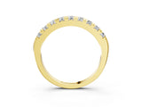 Yellow gold Round Diamond Half-Eternity Prong Set Band_5