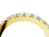 Yellow gold Round Diamond Half-Eternity Prong Set Band_6