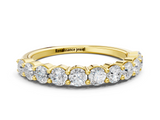 Yellow gold Round Diamond Half-Eternity Prong-Set Band_88