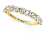 10K Yellow Gold Round Diamond Half-Eternity Prong-Set Band