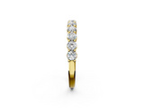Yellow gold Round Diamond Half-Eternity Prong-Set Band_90