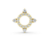 Yellow gold Round Diamond Halo Pendant with Four-Prong Setting_6