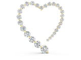 Yellow gold Round Diamond Heart Pendant with Prong Setting_11