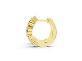 Yellow gold Round Diamond Hydrangea Bouquet Hoop Earrings with Diamond Accents_5