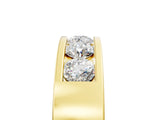 Yellow gold Round Diamond Linear Channel Mens Band_17
