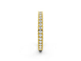 Yellow gold Round Diamond Milgrain Channel Set Eternity Band_6