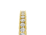 Yellow gold Round Diamond Milgrain Channel Set Eternity Band_9
