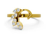 Yellow gold Round Diamond Milgrain Eternity Band with Channel Setting_16
