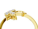 Yellow gold Round Diamond Milgrain Eternity Band with Channel Setting_20