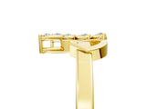 Yellow gold Round Diamond Milgrain Eternity Band with Channel Setting_21