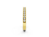 Yellow gold Round Diamond Milgrain Pavé Eternity Band_6