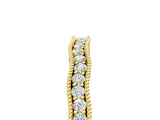 Yellow gold Round Diamond Milgrain Pave Contour Band_7