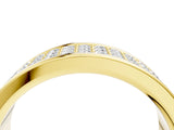 Yellow gold Round Diamond Multi-Row Pavé Mens Band_4