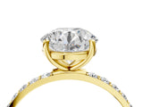 Yellow gold Round Diamond Pavé Band with Six-Prong Setting_39