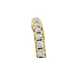 Yellow gold Round Diamond Pavé Curved Band with Shared Prong Setting_9
