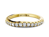 Yellow gold Round Diamond Pavé Curved Eternity Band with Shared Prong Setting_4