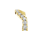 Yellow gold Round Diamond Pavé Curved Wedding Band with Shared Prong Setting_5