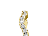 Yellow gold Round Diamond Pavé Curved Wedding Band_9