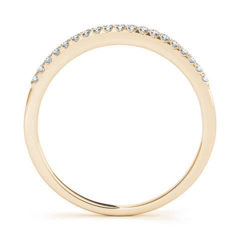 Yellow gold Round Diamond Pavé Eternity Band 1