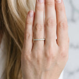 Yellow gold Round Diamond Pavé Eternity Band with Micro-Prong Setting_2