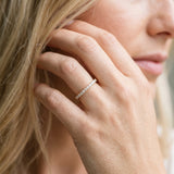 Yellow gold Round Diamond Pavé Eternity Band with Micro-Prong Setting_4