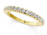 Yellow gold Round Diamond Pavé Eternity Band with Micro Prong Setting_5