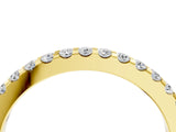 Yellow gold Round Diamond Pavé Eternity Band with Micro Prong Setting_8