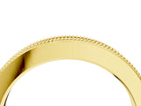 Yellow gold Round Diamond Pavé Eternity Band with Milgrain Edge_8