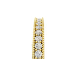 Yellow gold Round Diamond Pavé Eternity Band with Milgrain Edge_9