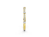 Yellow gold Round Diamond Pavé Eternity Band with Prong Setting_10