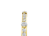 Yellow gold Round Diamond Pavé Eternity Band with Prong Setting_13