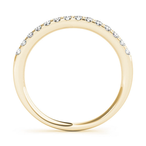 Yellow gold Round Diamond Pavé Eternity Band with Shared Prong Setting 1