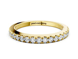 Yellow gold Round Diamond Pavé Eternity Band with U-Prong Setting_28