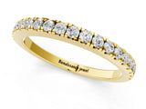 Yellow gold Round Diamond Pavé Eternity Band with U-Prong Setting_29