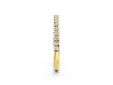 Yellow gold Round Diamond Pavé Eternity Band with U-Prong Setting_30