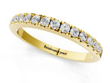 Yellow gold Round Diamond Pavé Eternity Band_5