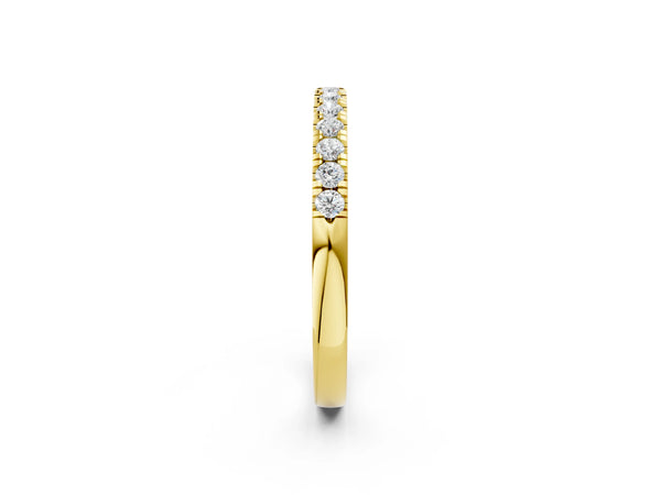 Yellow gold Round Diamond Pavé Eternity Band
