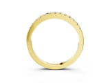 Yellow gold Round Diamond Pavé Eternity Band_7