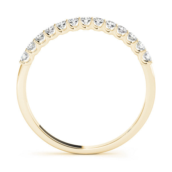 Yellow gold Round Diamond Pavé Half-Eternity Band 1