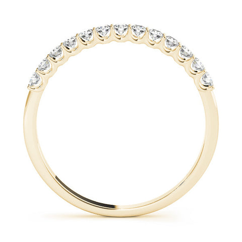 Yellow gold Round Diamond Pavé Half-Eternity Band 1