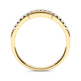 Yellow gold Round Diamond Pavé Half-Eternity Band with Shared Prong Setting 2