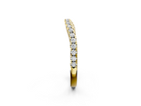 Yellow gold Round Diamond Pavé Half Eternity Band with Shared Prong Setting_122