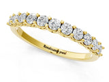 Yellow gold Round Diamond Pavé Half-Eternity Band_5