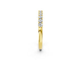 Yellow gold Round Diamond Pavé Half-Eternity Band_6