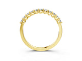 Yellow gold Round Diamond Pavé Half-Eternity Band_7