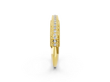 Yellow gold Round Diamond Pavé Milgrain White Gold Eternity Band_6