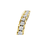 Yellow gold Round Diamond Pavé Set Curved Band with Shared Prong Setting_9