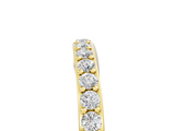 Yellow gold Round Diamond Pavé Set Curved Eternity Band_9