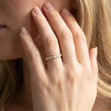 Yellow gold Round Diamond Pavé Set Eternity Band with Channel Setting_22